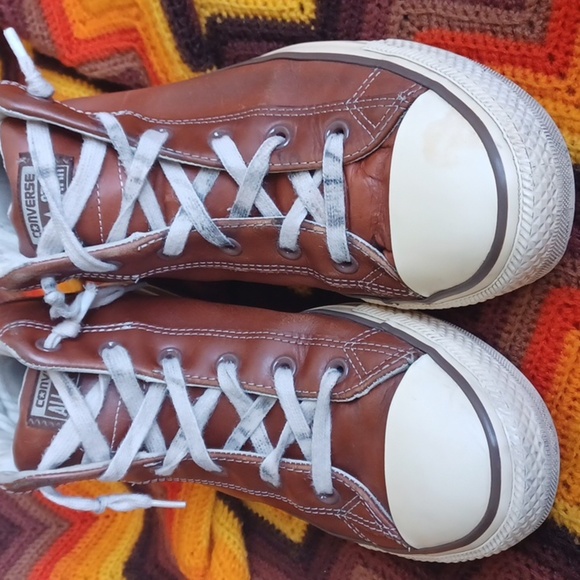 Chuck Taylor All Star Street Mid 'Pinecone’ Leather Sneakers Size 10 MSRP $160 - Picture 3 of 8